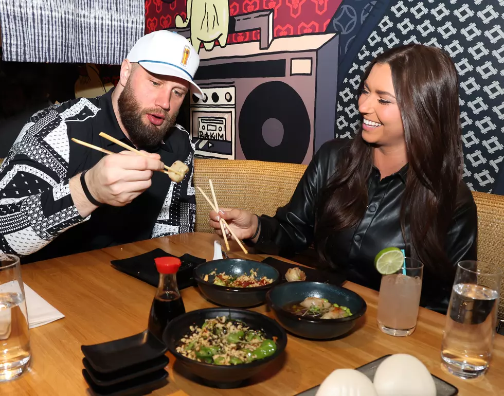 Philadelphia Eagle Lane Johnson Spotted Dining in Atlantic City, NJ